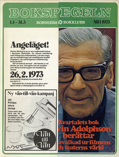 Medlemstidning för Bonniers Bokklubb: Bokspegeln nr 1 1973